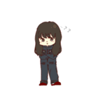 美術部ツナギ女子（個別スタンプ：7）