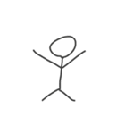 凄いのか凄くないのかよくわからない棒人間（個別スタンプ：1）