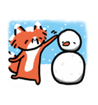 Kitsugi the little dumb head fox - Xmas（個別スタンプ：3）