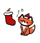 Kitsugi the little dumb head fox - Xmas（個別スタンプ：4）