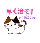 ラブラブ猫 : 大好き タイ語+日本語（個別スタンプ：14）