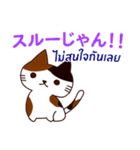 ラブラブ猫 : 大好き タイ語+日本語（個別スタンプ：23）