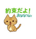 ラブラブ猫 : 大好き タイ語+日本語（個別スタンプ：39）