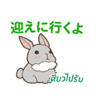 ラブラブウサギ : 大好き タイ語+日本語（個別スタンプ：30）