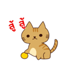 ラブラブ猫 : 大好き タイ語（個別スタンプ：16）