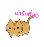 ラブラブ猫 : 大好き タイ語（個別スタンプ：36）