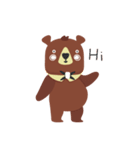 Little brown bear.（個別スタンプ：1）