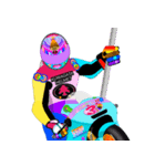 Moto Race Rainbow-colored Riders 31 @09（個別スタンプ：6）