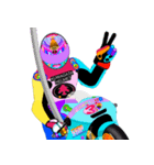 Moto Race Rainbow-colored Riders 31 @09（個別スタンプ：17）