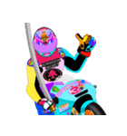 Moto Race Rainbow-colored Riders 31 @09（個別スタンプ：22）