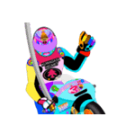 Moto Race Rainbow-colored Riders 31 @09（個別スタンプ：25）