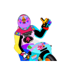 Moto Race Rainbow-colored Riders 31 @09（個別スタンプ：35）