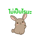 ラブラブウサギ : 大好き タイ語（個別スタンプ：13）