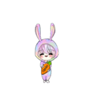 Ammieka bunny girl Animation 1（個別スタンプ：2）