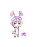 Ammieka bunny girl Animation 1（個別スタンプ：19）