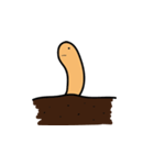 Q earthworm（個別スタンプ：1）