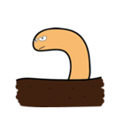 Q earthworm（個別スタンプ：10）