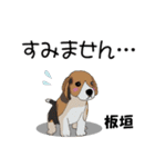 板垣さんが使う名前スタンプ・子犬イラスト（個別スタンプ：10）