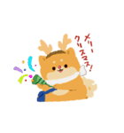紅白わんこ～冬のよそおい～（個別スタンプ：14）
