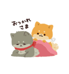 紅白わんこ～冬のよそおい～（個別スタンプ：16）