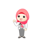 Mrs. Doctor Hijab Life（個別スタンプ：2）