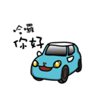 Tabby with cute cat car（個別スタンプ：1）