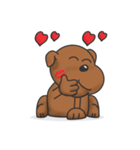 Pure life of Brown Doggy（個別スタンプ：15）