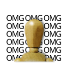 Faceless expression of wood man（個別スタンプ：11）