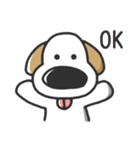 Big nose dog and fox bear-Life languages（個別スタンプ：6）