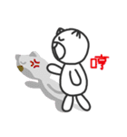 Big nose dog and fox bear-Life languages（個別スタンプ：19）