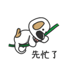 Big nose dog and fox bear-Life languages（個別スタンプ：30）