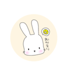 無表情なうさぎのミミちゃん（個別スタンプ：4）