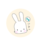 無表情なうさぎのミミちゃん（個別スタンプ：7）