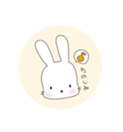 無表情なうさぎのミミちゃん（個別スタンプ：16）