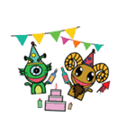 Pi pup ＆ Ei up（個別スタンプ：4）