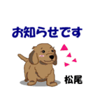 松尾さんが使う名前スタンプ・子犬イラスト（個別スタンプ：24）