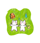 仔猫と親猫の日常生活を描いてみました。（個別スタンプ：3）