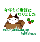 猫 : クリスマス＆ニューイヤー（個別スタンプ：23）