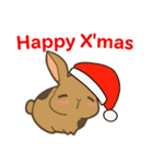 ウサギ : クリスマス＆ニューイヤー（個別スタンプ：1）