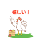 鶏の挨拶スタンプ（個別スタンプ：11）