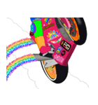 Moto Race Rainbow-colored Riders 3 @03（個別スタンプ：26）