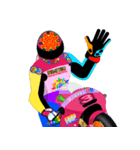 Moto Race Rainbow-colored Riders 3 @03（個別スタンプ：31）