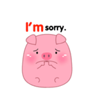 Cute Fat Pig Sticker(eng)（個別スタンプ：14）