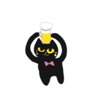 ぱっかーん 黒猫（個別スタンプ：1）