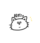 顔のパーツが中心に寄りすぎてる猫（個別スタンプ：5）