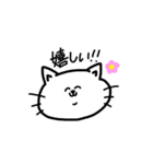 顔のパーツが中心に寄りすぎてる猫（個別スタンプ：11）