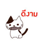 猫 : 今日の若者言葉 タイ語（個別スタンプ：9）