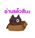 猫 : 今日の若者言葉 タイ語（個別スタンプ：12）