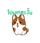 犬 : 今日の若者言葉 タイ語（個別スタンプ：32）