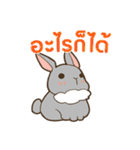 ウサギ : 今日の若者言葉 タイ語（個別スタンプ：17）